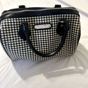 Ralph Lauren black and houndstooth handbag
